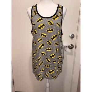 Batman Tank Top T-shirt DC Comics Dark Knight Graphic Tee Gray NWT